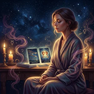 Kad tarot Eight of Wands daripada dek Heaven and Earth yang melambangkan mesej pantas daripada pasangan PJJ.