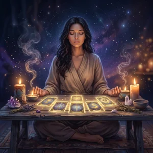 桌上排開的轉職與離職主題塔羅牌陣指南