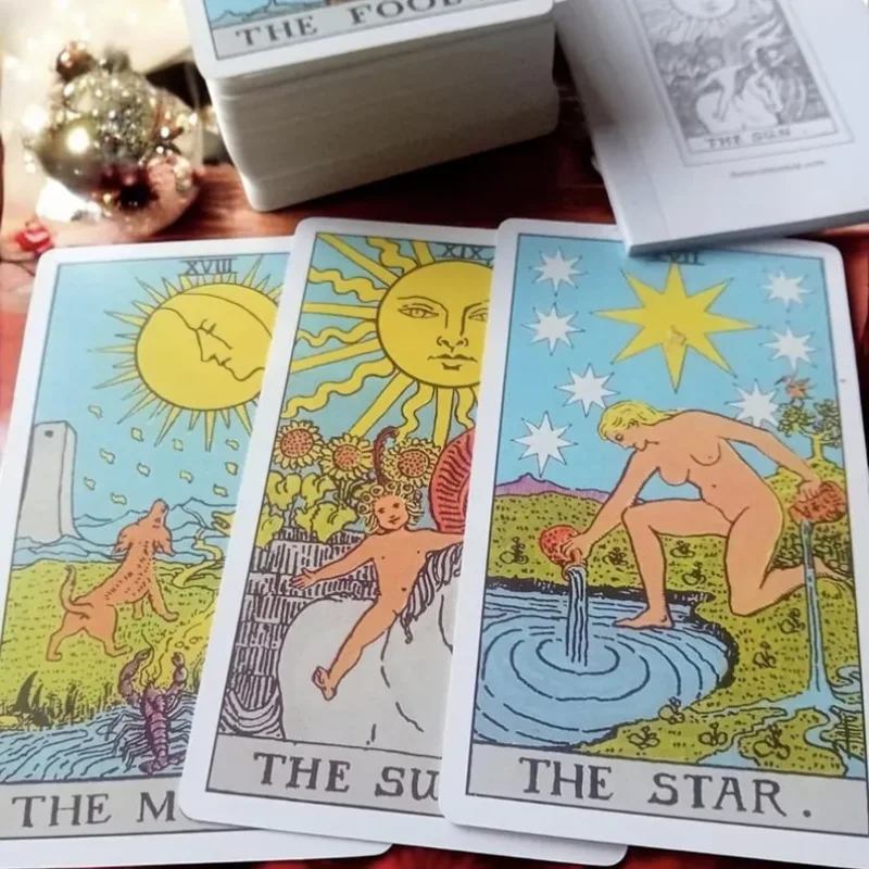 Classic Rider Waite Tarot Deck Set – 78 Card Traditional Tarot with Handcrafted Engraved Wooden Keepsake Box, Printed Guidebook & Metal Latch | Major & Minor Arcana Cards for Beginners, Divination, Witchy Decor & Spiritual Gifts