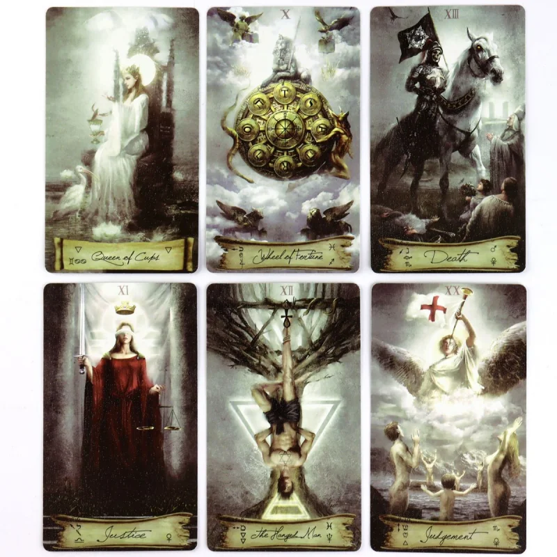 Heaven & Earth Tarot Deck - 78 Classic Fantasy Cards with Spiritual Artwork & Astrology Symbols for Divination, Mind Development & Interactive Play