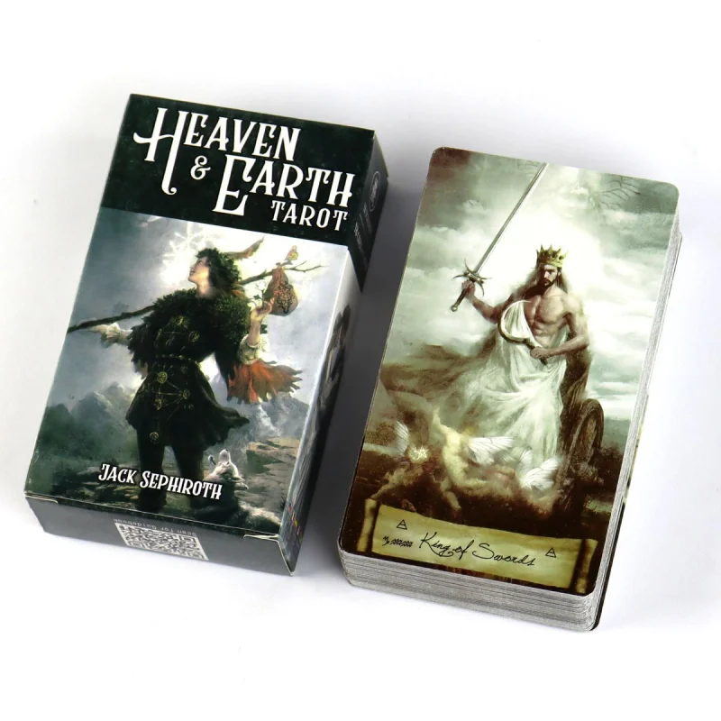 Heaven & Earth Tarot Deck - 78 Classic Fantasy Cards with Spiritual Artwork & Astrology Symbols for Divination, Mind Development & Interactive Play